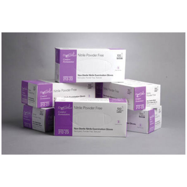 Omni International Corp. 212-22 Exam Glove, Nitrile, Medium, Powder Free (PF), 100/bx, 10 bx/cs (75 cs/plt) (See additional pricing for drop ship orders less than 1,000 cs) , case